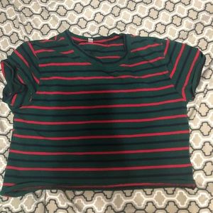 crop stripped shirt